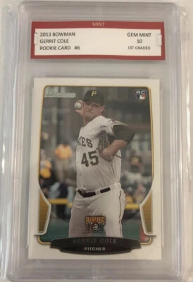 GERRIT COLE  2013 Bowman 1st Graded GEM MINT 10 - Image 1 of 2