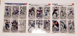 McDonald's Limited Edition 1993 Dallas Cowboys Game Day Cards Full Set A, B, C - Picture 1 of 10