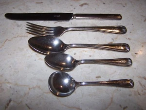 5pc LeKas Willco Sectional Advertising Knife/Fork/Sugar Spoon & Soup & Teaspoon - Picture 1 of 1