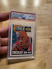 Michael Jordan PSA 8 Upper Deck Retro Checklist #420 Chicago Bulls INVEST GIFT