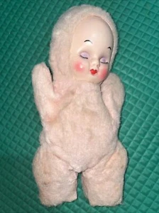 VTG Musical Sleeping Baby Doll Rubber Face Plays Tune The Body Moves To TheMusic - Picture 1 of 5