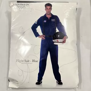 NASA Inspired Flight Suit Adult Costume (Blue) XXL - Picture 1 of 4