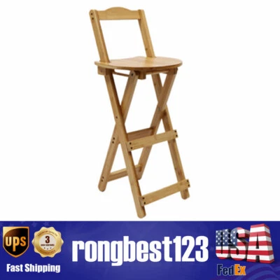Taburete de bambú plegable portátil silla alta taburete de bar plegable porche silla de cocina Foto 1 de 4
