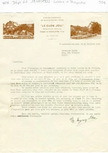 Dépt 61 - Tessé la Madeleine - Belle Entête Lettre + Prospectus d'un Hôtel 1933 - Picture 1 of 2