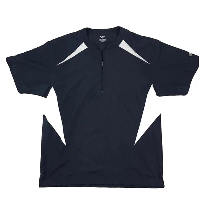 Rawlings Baseball 1/4 zip Up Pullover T-Shirt Youth L Sport Training Dark Black - Image 1 of 4