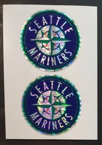 2 Vintage Seattle Mariners MLB Baseball Logo Sport Aufkleber Aufkleber KOSTENLOSER VERSAND [03] - Bild 1 von 2