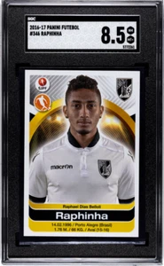 2016 Panini Futebol Stickers Raphinha ROOKIE #346 SGC 8.5 NM/MINT+ (POP 2, 11^) - Picture 1 of 2