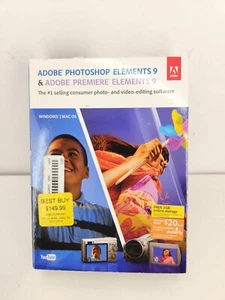 Adobe Photoshop Elements 9 & Adobe Premiere Elements 9 Complete In Box + Serial# - Picture 1 of 7