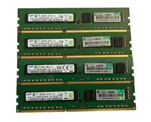 RAM UDIMM DDR3 ECC 32 Go (4 x 8 Go) | Samsung M391B1G73BH0-YH9 | PC3L-10600E - Photo 1/1