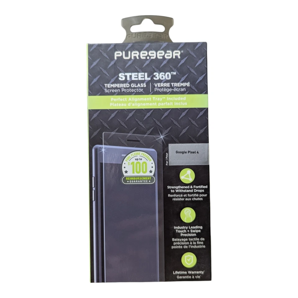 J1. Pure.gear Steel 360 Tempered Glass Protector for Google Pixel 4 - Image 1 of 1