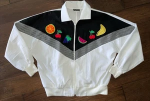 Southern Lady Damen Jacke Windbreaker mit Obstmotiv und Reißverschluss Größe M - Bild 1 von 6