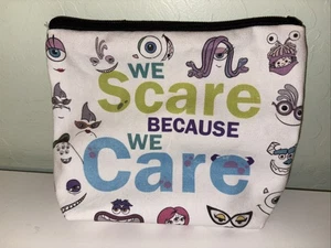 Disney Pixar Monsters Inc. We Scare Because We Care Make Up Cosmetic Bag - Picture 1 of 5