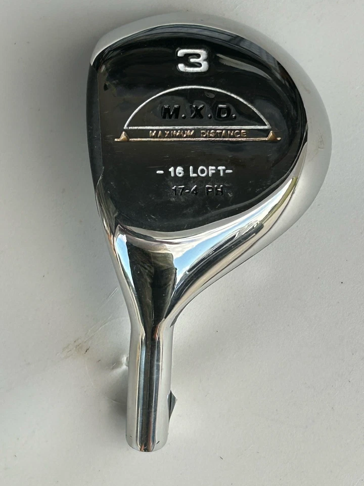 NOS MXD LH 3 Wood Golf Club Head 17 4 PH Stainless Vintage 1980s Estate - Image 1 of 4