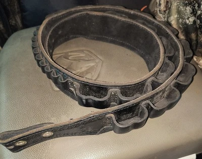 Cinturón cartucho escopeta/pistola Kirkpatrick Leather Co. 12GA/.38-.357. Sin hebilla Foto 1 de 4