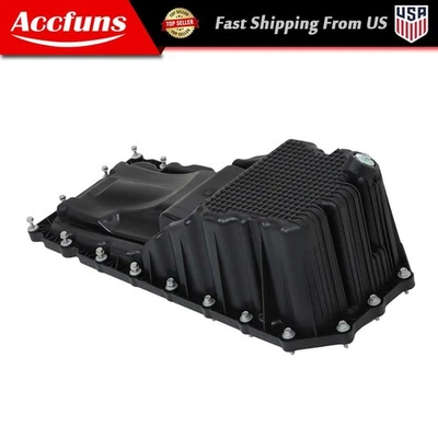 Black Oil Pan For 11-18 Jeep Grand Cherokee 11-15 Dodge Durango 53022343AL - Image 1 of 4