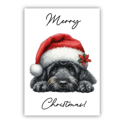 Portuguese Water Dog Christmas Dog Lovers Card From the Dog to Owner Mum Dad - Image 1 of 4