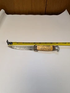 VTG ROMO HUNTING KNIFE STAG HANDLE SOLINGEN GERMANY ELK 4-3/4" Blade - Picture 1 of 13