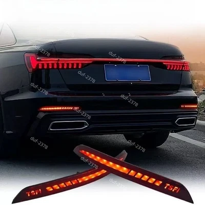 Se adapta a Audi A6 S6 2019-2024 LED parachoques trasero lámpara de señal de luz de freno LED Foto 1 de 4