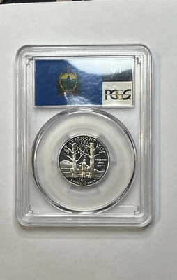 2001 - S Silver Washington  Quarter - Vermont -  PCGS PR70DCAM - Flag Series - Image 1 of 4