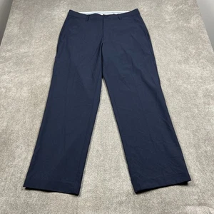 FJ FootJoy Golf Pants Mens 33x30 Navy Blue Chino Stretch Performance Flat Front - Picture 1 of 9