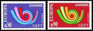 ANDORRA FRANCESE 1973 Europa 2v MNH** - Imagen 1 de 1