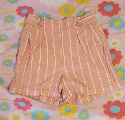 Papaya Women size 10 Striped rose / white Shorts, Great condition - Image 1 of 4