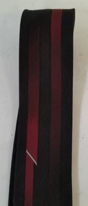Vintage Hardy Amies Silk Tie Black with Red Stripe A39 B196 - Picture 1 of 13
