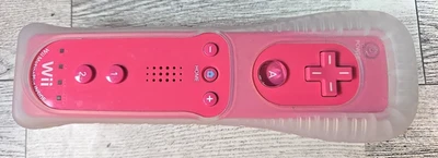 Nintendo Wii Motion Plus Controller Pink Remote Cover Authentic Works - Image 1 of 4