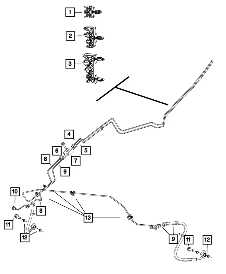Conjunto de tubo y manguera de freno Mopar genuino 5154308AI Foto 1 de 1