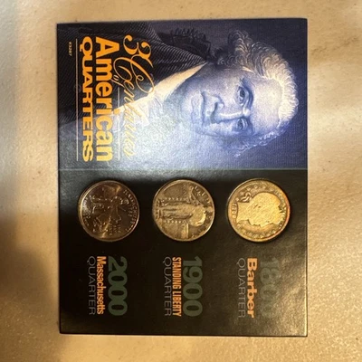 Three Centuries Of American Quarters 1800 Barber 1900 Standing Liberty 2000 - Image 1 of 4