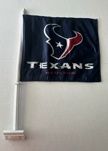 Houston Texans NFL Car Flag Red/White/Blue Team Logo Football Sports - Picture 1 of 6