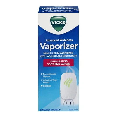 Mini vaporizador enchufable sin agua avanzado Vicks Pediatric con luz nocturna Foto 1 de 4