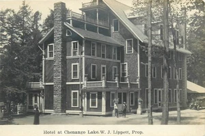 Tarjeta postal de la década de 1920 de Nueva York Chenango Lake ocupación Lippett RPPC 25-10528 - Imagen 1 de 2
