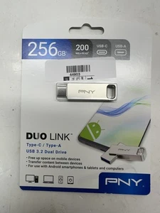 PNY 256GB DUO LINK USB 3.2 Type-C /A Dual Flash Drive for Android 256GB, (44903) - Picture 1 of 3