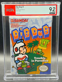Dig Dug II 2 Nintendo NES BANDAI Sealed New PSA 9.2 A++ NOT WATA Graded