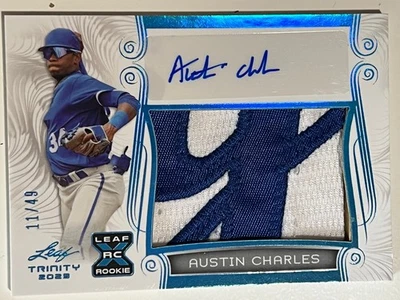  Kansas City Royals RC Auto PATCH 11/49 RARE Y from Jersey FRONT Austin Charles - Image 1 of 2