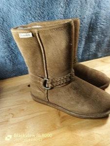 Bearpaw Ciabatte stivaletti donna Adele in camoscio marrone - Taglia 7 - Foto 1 di 21