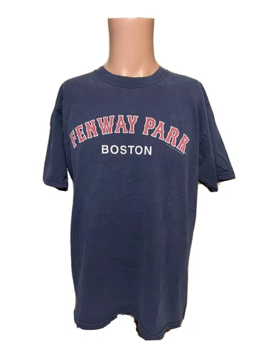 Vintage Men’s 2003 Boston Red Sox Fenway Park Navy Blue Shirt Size Large Cover