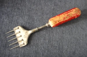 Vintage Ice Pick Chipper, 5 Prong, Wood Handle - Picture 1 of 4