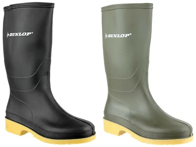 Dunlop Dull Wellies Girls Boys Junior Wellington Boots 2 Colours 12 Sizes - Image 1 of 4