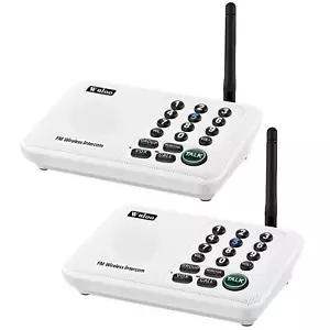 Wuloo FM Wireless Intercoms System 1Mile Range for Home House Business Offices - Picture 1 of 6