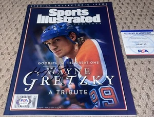 WAYNE GRETZKY SIGNED SPORTS ILLUSTRATED PSA DNA AUTOGRAPH HOCKEY MAGAZINE - Picture 1 of 1
