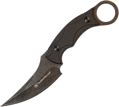 Cuchillo Smith & Wesson M&P Negro G10 Acero Inoxidable Karambit Hoja Fija Cuello 995 Foto 1 de 2