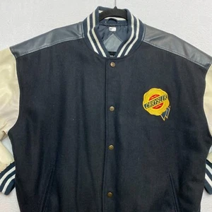 Vintage Chrysler Letterman Varsity Jacket Men's L Blue White Wool Blend 2004 - Picture 1 of 14