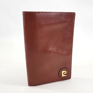 Pierre Cardin Leather Wallet Passport Travel Organizer Suit Coat Brown Vtg - Picture 1 of 14