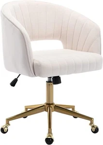 Home Office Chair Swivel Velvet Desk Chair Accent Armchair Modern Tufted Chairs - Picture 1 of 12