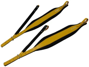 Correas de acordeón de cuero genuino D'Luca Pro serie SB amarillo/negro - Imagen 1 de 4