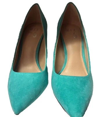 👠😎💚 Mix No 6 Danyah Green 4" Sapatos Bomba Salto Feminino 5.5 - Imagem 1 de 4