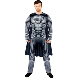 Superman Costume Adult Men Justice League Superhero Halloween Outfit Hero Suit - Picture 1 of 3