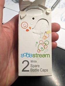 NIB NEW SodaStream Bottle Caps, White, 2-Pack